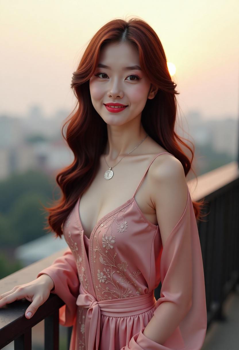 跳舞女郎的红纱巾